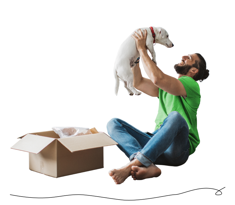 Man with dog