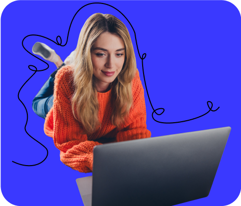 Girl on computer