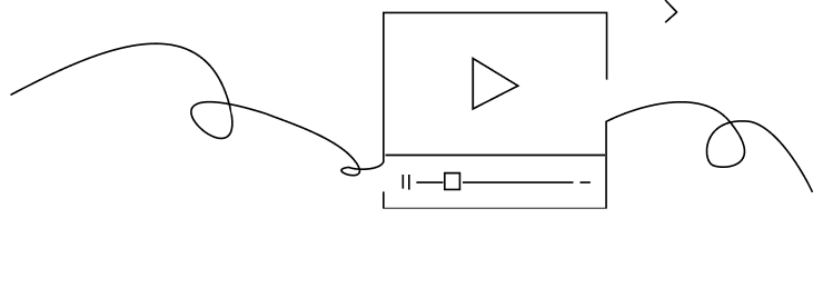 Illustration of a TV screen representing the MERIX video hub